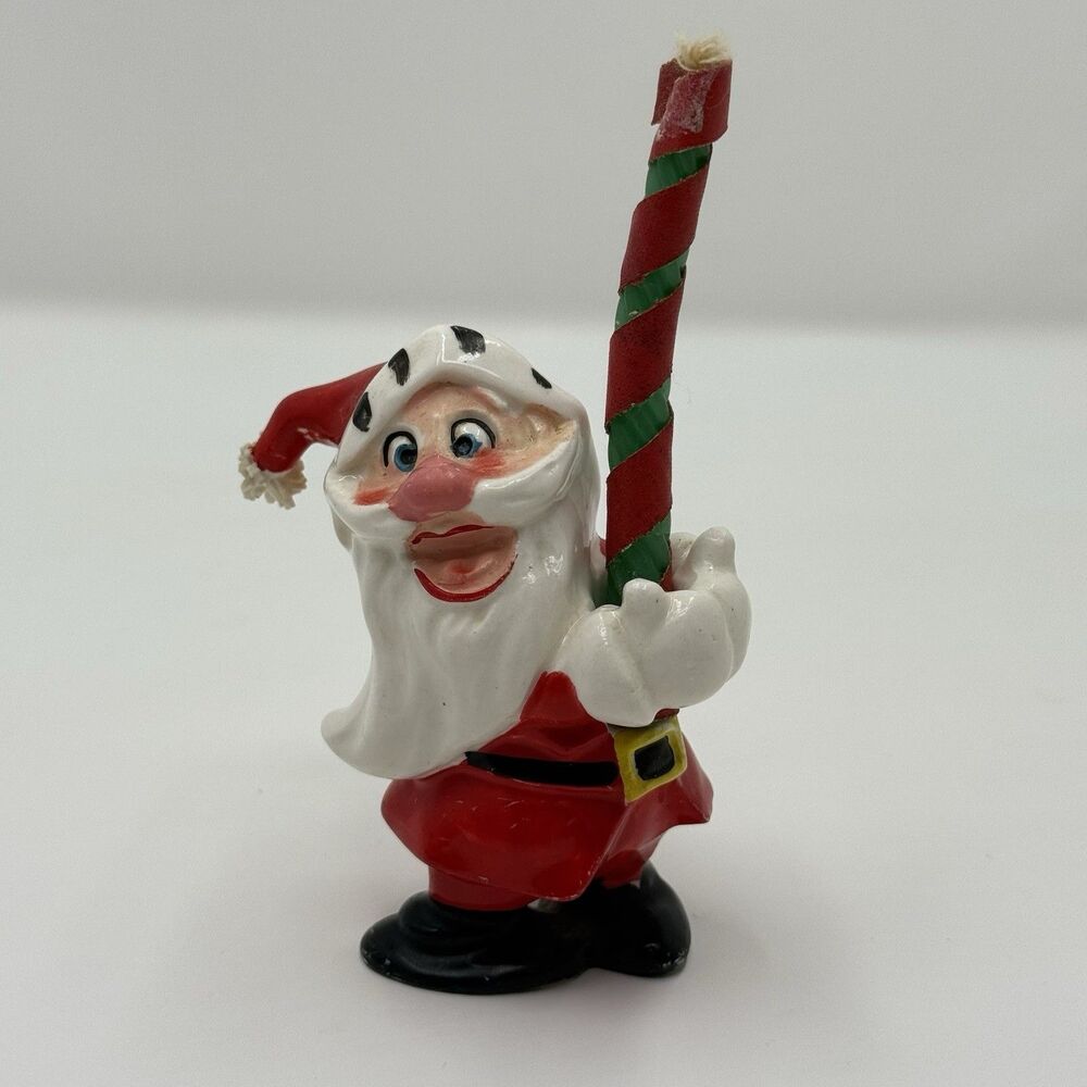 Kreiss Psycho Ceramics Santa Claus Candle Holder Vintage Creepy Smile Hug
